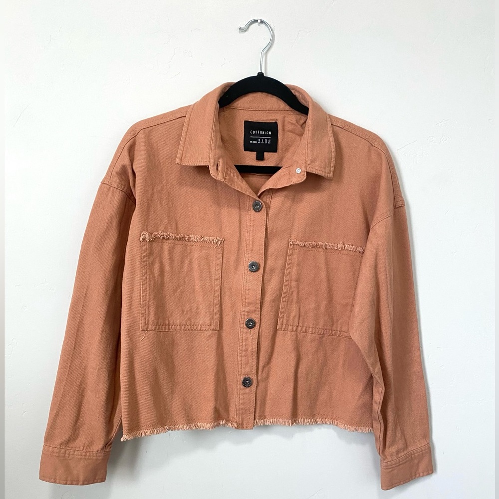 Coral Denim Jacket, Cotton On, Size 6